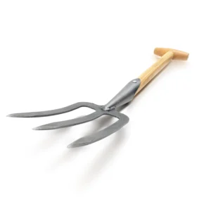1329 - Furculiță pentru plante perene - 40 cm cu mâner în formă de T din cenușă