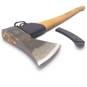 Topor de pădure - 1600 grame - mâner de frasin 80 cm - protecție din piele - Nr. 0364