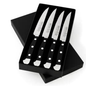 4-1380/12 - 4 x cuțite de friptură Porterhouse în cutie cadou - seria Alpha