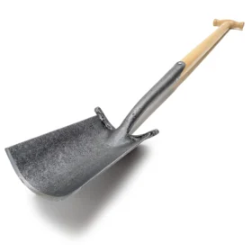 1786 - Lopată de mormânt "în formă englezească" cu treaptă - 80 cm cenușă cu tulpină în T